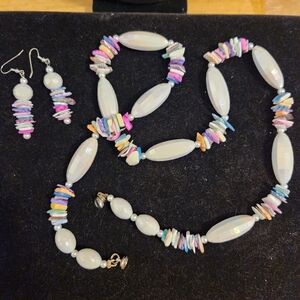 Colorful Beaded Necklace and Earring Set